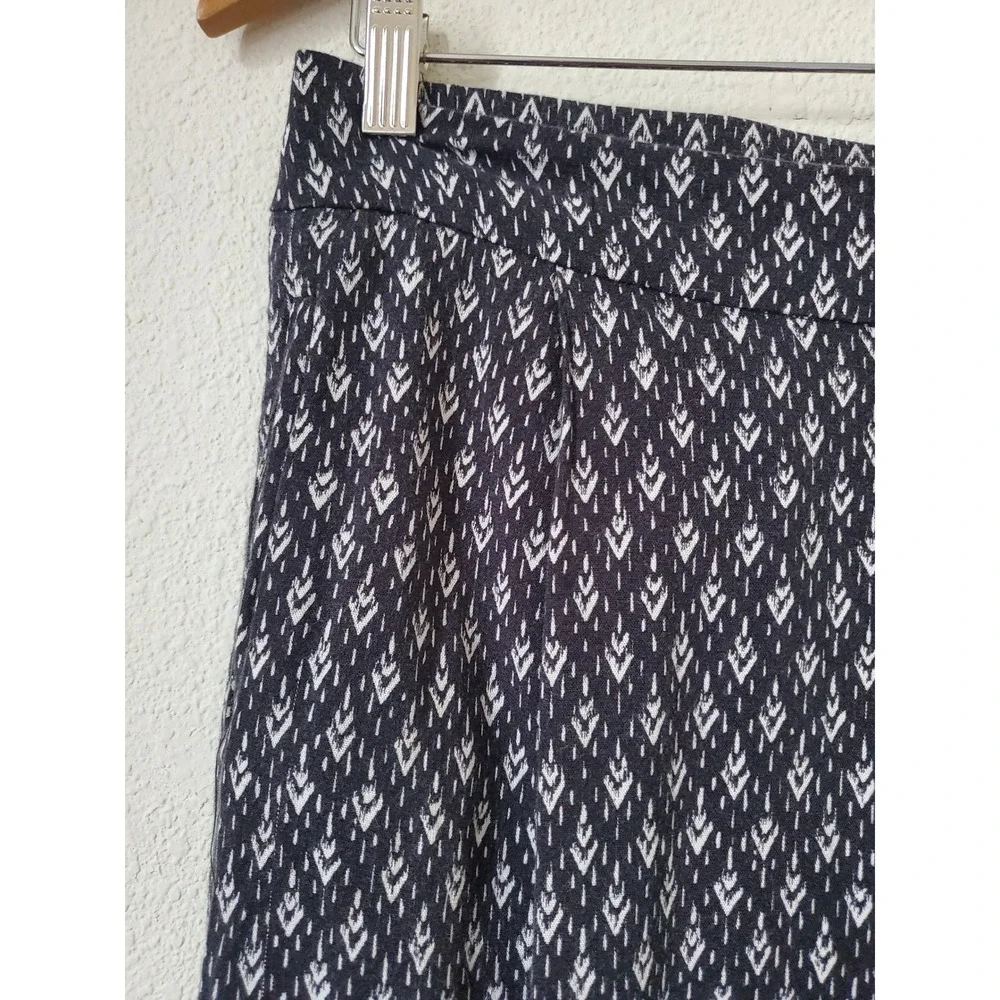 Elevenses Anthropologie Kaimana Wide Leg‎ Palazzo Pants Black White Geometric SP